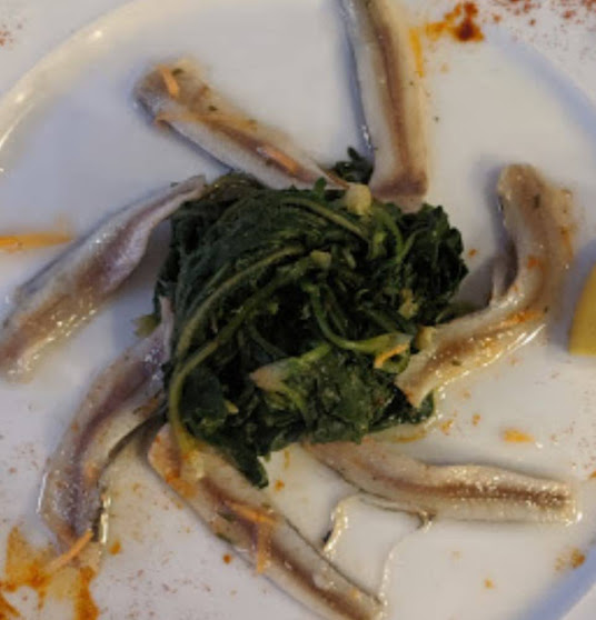 MARINATED ANCHOVY WITH BOILLED GREENS