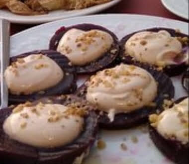 BEETROOTS WITH  YOGHURT,WALNUTS,GRAPE SYRUP